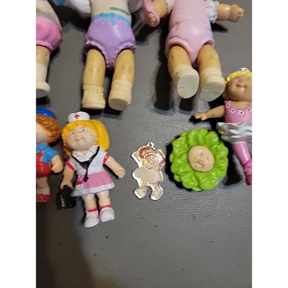 Vtg Cabbage Patch Kids Mini Pvc Lot Figures 1980's Rubber Plastic 3" Toys - Picture 4 of 7